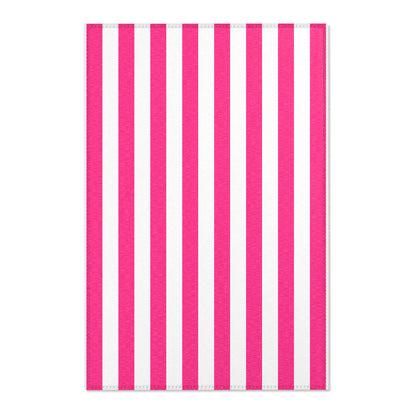 Pink Stripe Kitchen Rug 24 x 36 Pink and White Striped Accent Rug