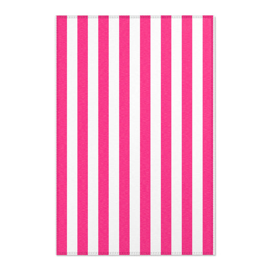 Pink Stripe Kitchen Rug 24 x 36 Pink and White Striped Accent Rug