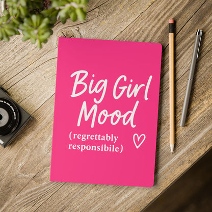 Pink Big Girl Mood A5 Lined Journal