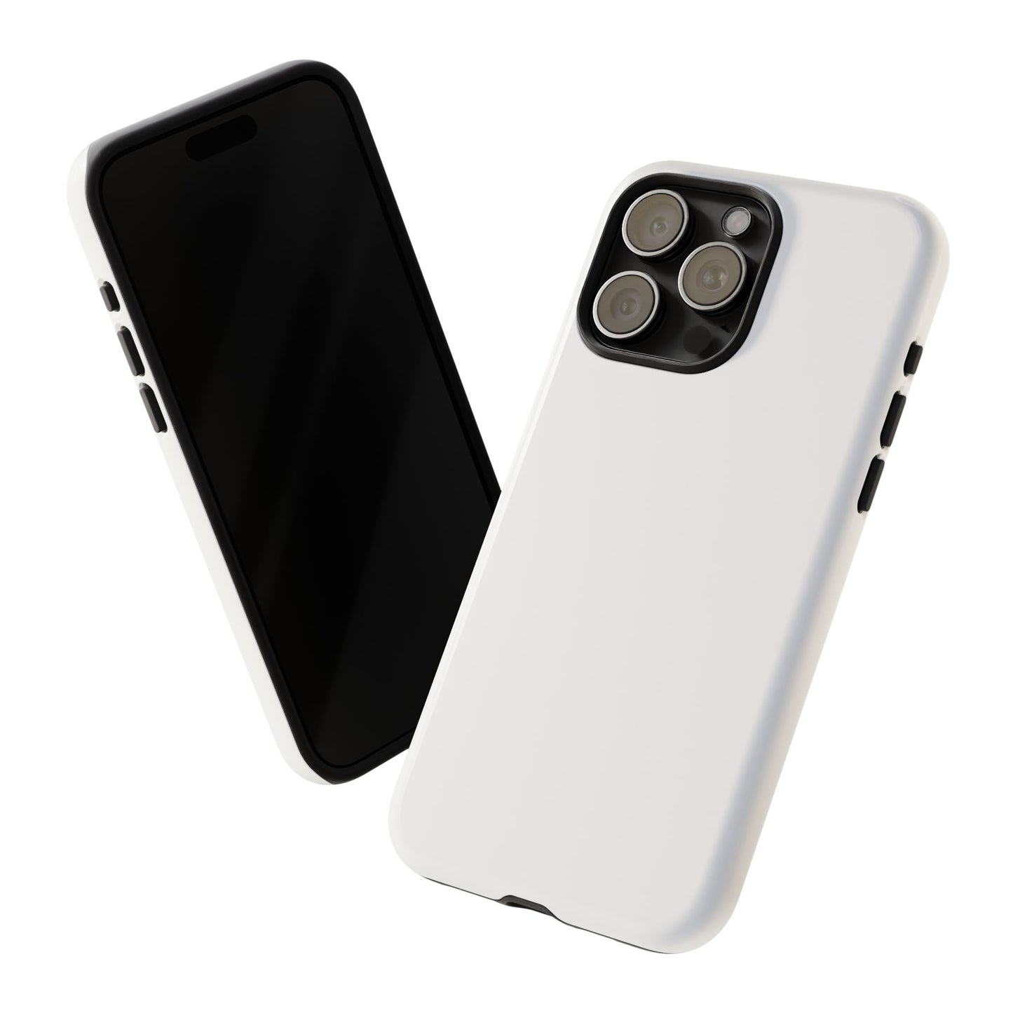 White Tough Cell Phone Case Matte or Glossy Protective Case iPhone Samsung
