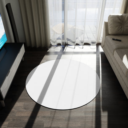 White Round Rug 60 Inch Floor Rug Minimal Home Decor Living Room Rug