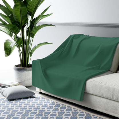 Leaf Green Sherpa Fleece Blanket Cozy Plush Throw 3 Sizes Soft Warm Blanket