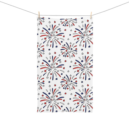 Fireworks Hand Towel Patriotic Bathroom Hand Towel