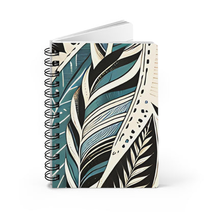 Botanical Leaves Spiral Journal Botanical Leaf Notebook A5 Lined Journal