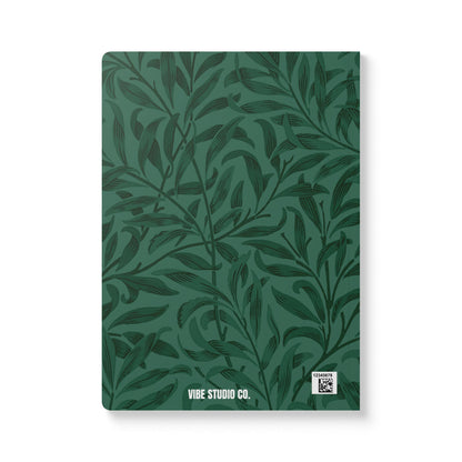 Leaf Green Leaves A5 Lined Journal Minimal Botanical Notebook | Coordinated Collection