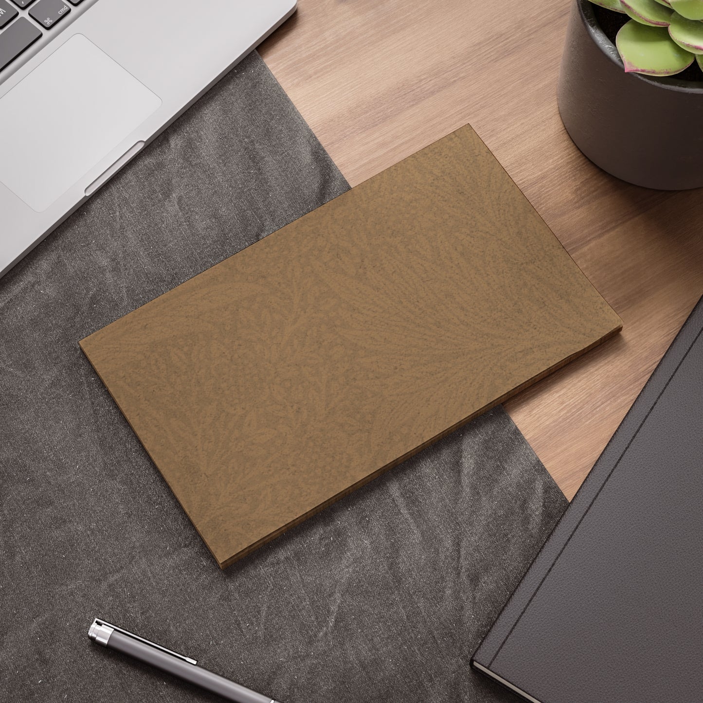Saddle Tan Floral Weave Sticky Notes Botanical Floral Post It Notes (7 Sizes)