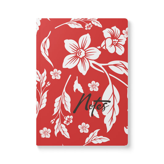 True Red Floral A5 Lined Journal Coordinated Collection
