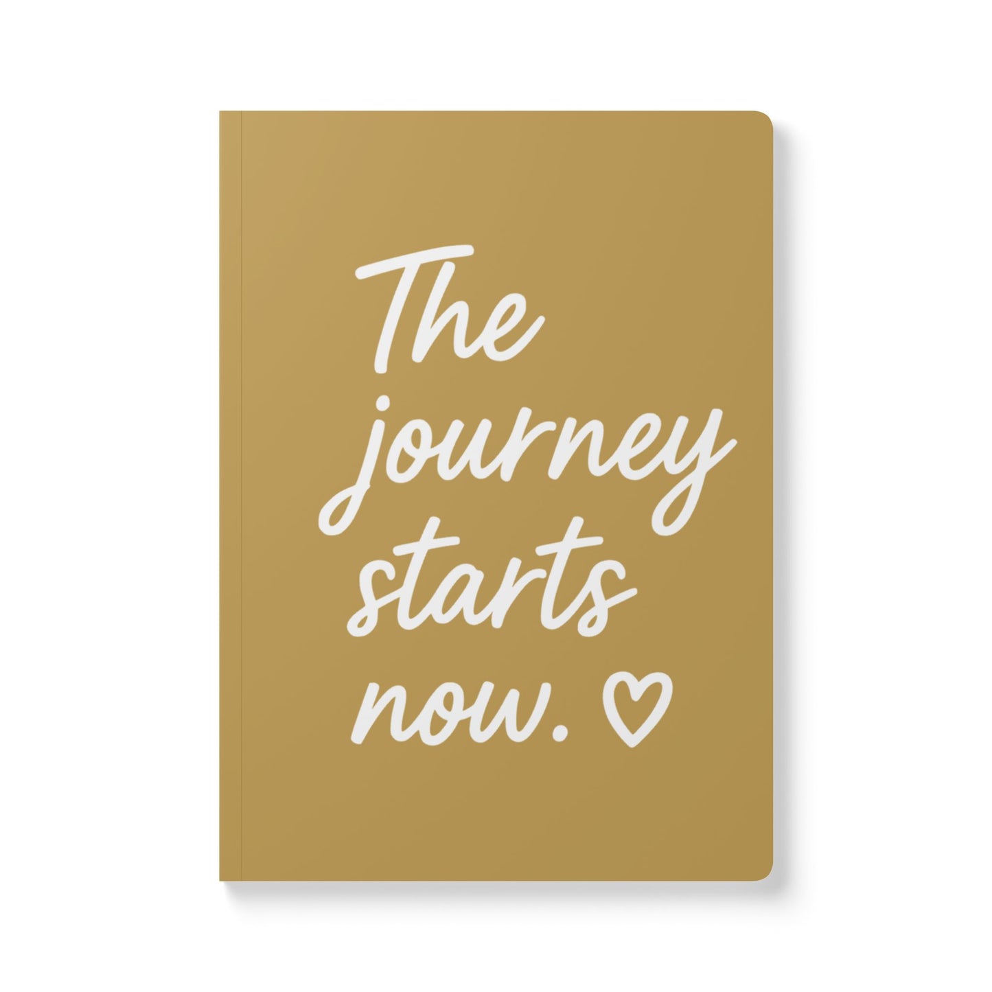 Muted Gold The Journey Starts Now A5 Lined Journal