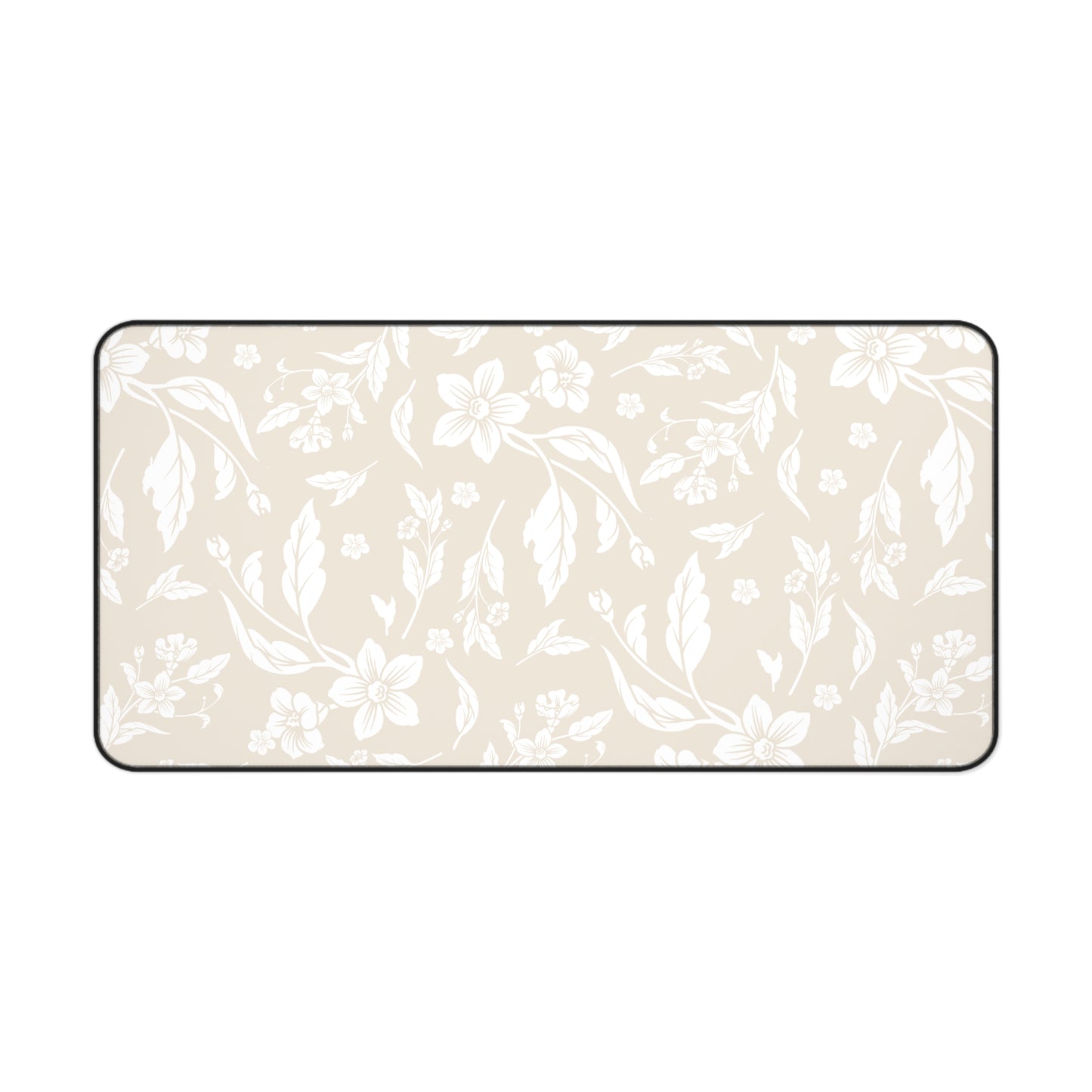Cream Latte Floral Desk Pad (12x18, 12x22 or 16x32)