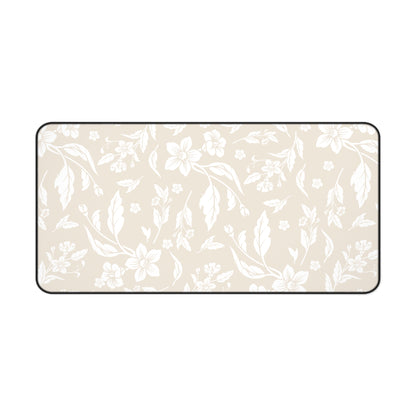 Cream Latte Floral Desk Pad (12x18, 12x22 or 16x32)