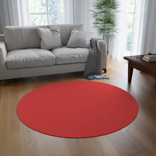 True Red Coordinated Round Rug 60 Inch Floor Rug Minimal Home Decor Living Room Rug