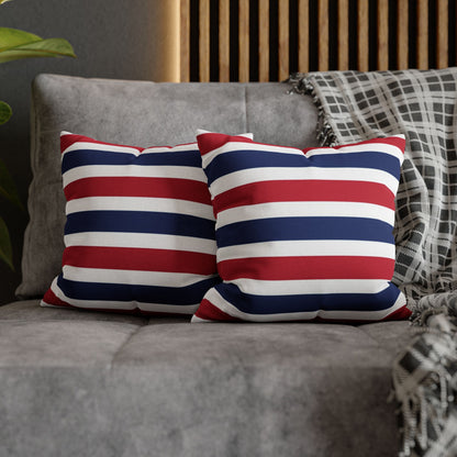 Red, White and Blue Stripe Pillow Cover 14x14