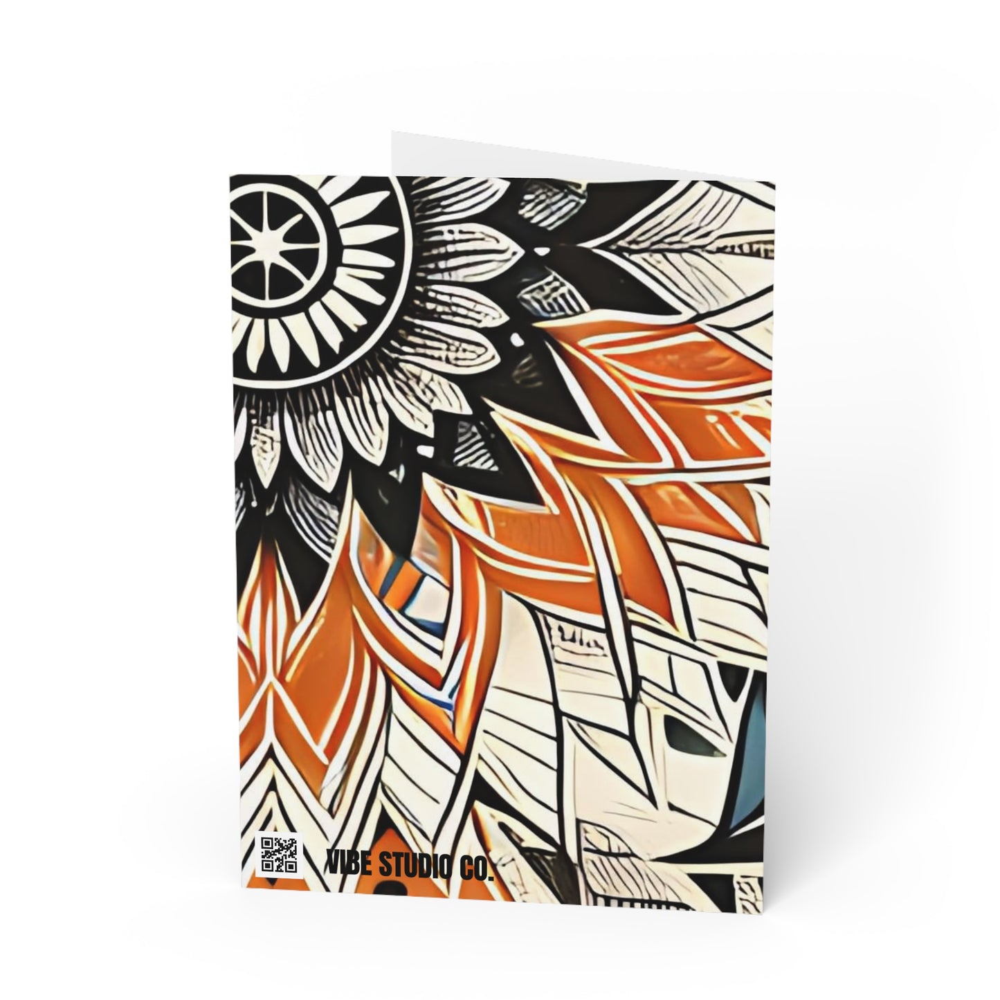Botanical Leaves Blue Note Card