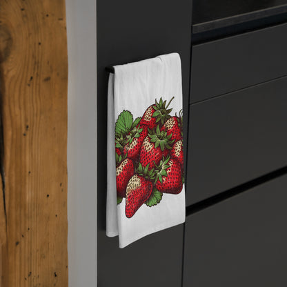 Strawberry Kitchen Tea Towel Cotton Dish Towel Fruit Design Decorative Towel