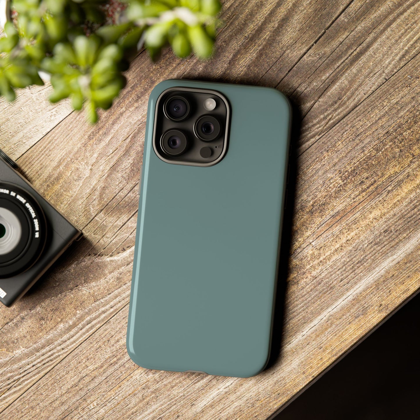 Dusty Blue Tough Cell Phone Case, Matte or Glossy Iphone and Samsung