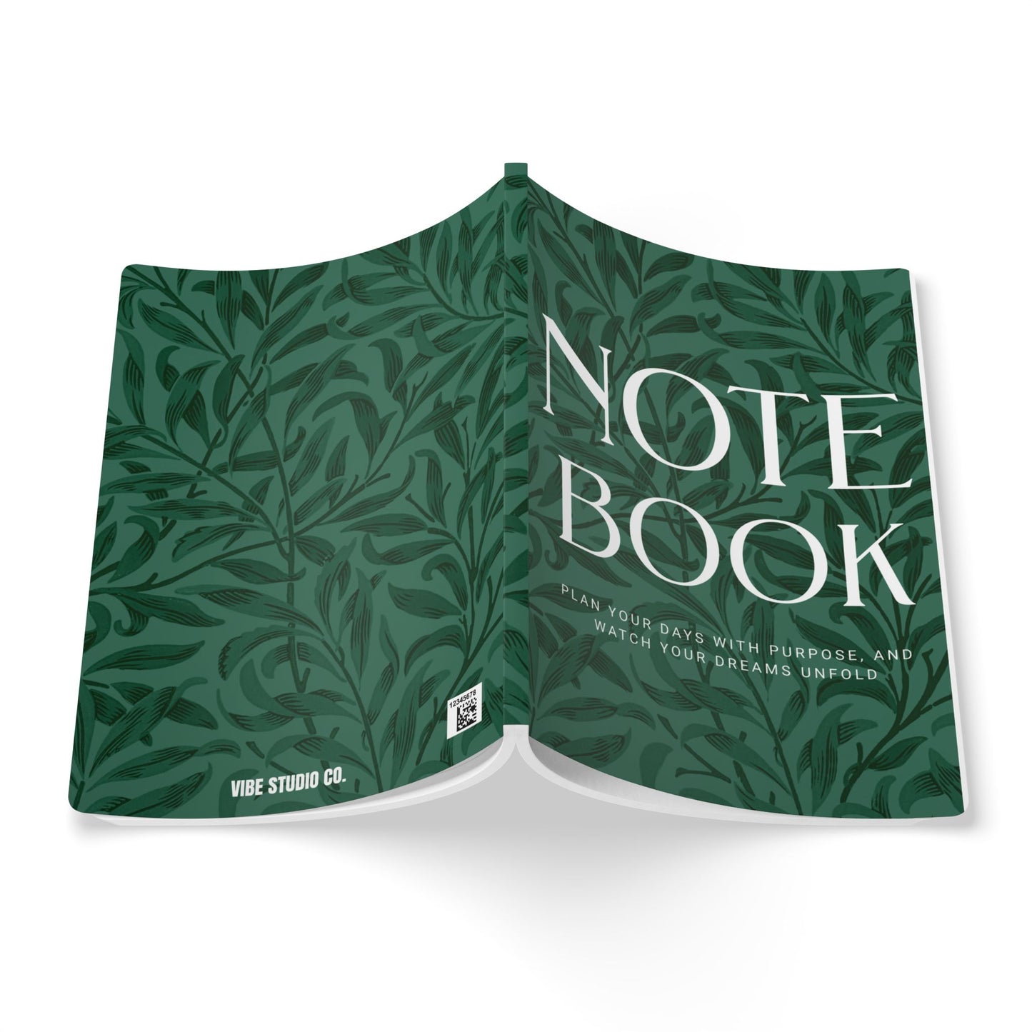 Leaf Green Leaves A5 Lined Journal Minimal Botanical Notebook | Coordinated Collection