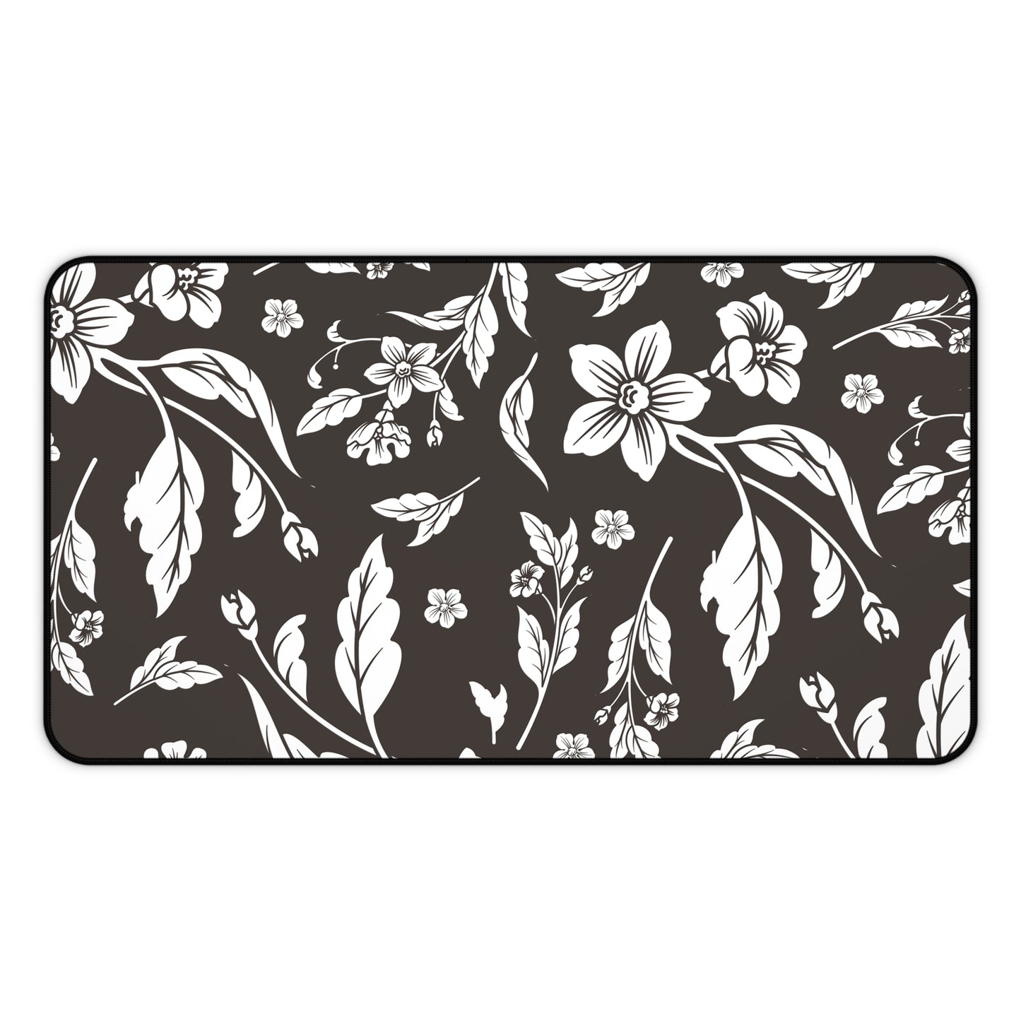 Muted Charcoal Floral Desk Pad (12x18, 12x22 or 16x32)