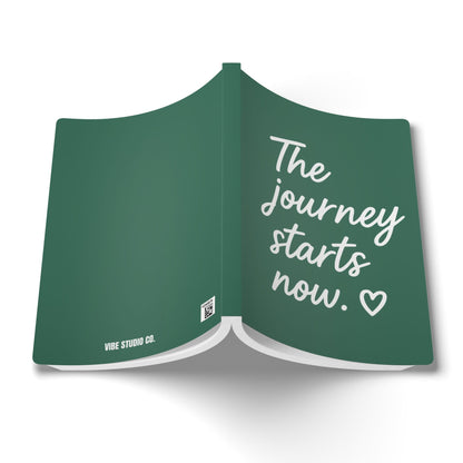 Leaf Green The Journey Starts Now A5 Lined Journal