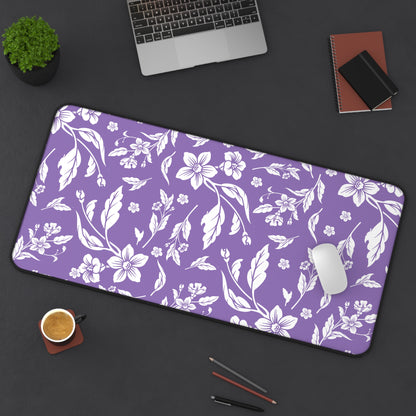 Purple Floral Desk Pad (12x18, 12x22 or 16x32)