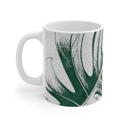 Monstera Leaf Green Mug
