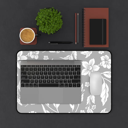Grayscale Floral Desk Pad (12x18, 12x22 or 16x32)