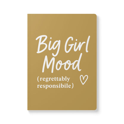 Muted Gold Big Girl Mood A5 Lined Journal