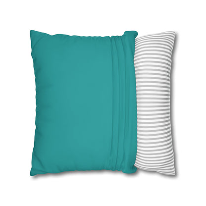 Deep Aqua Canvas Pillow Cover 20x20