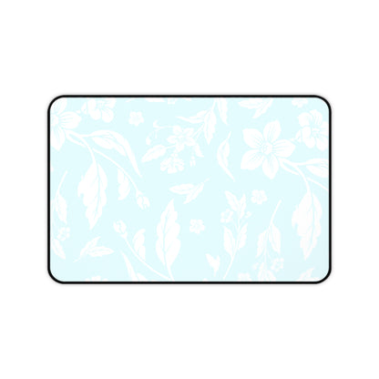 Ocean Blue Floral Desk Pad (12x18, 12x22 or 16x32)