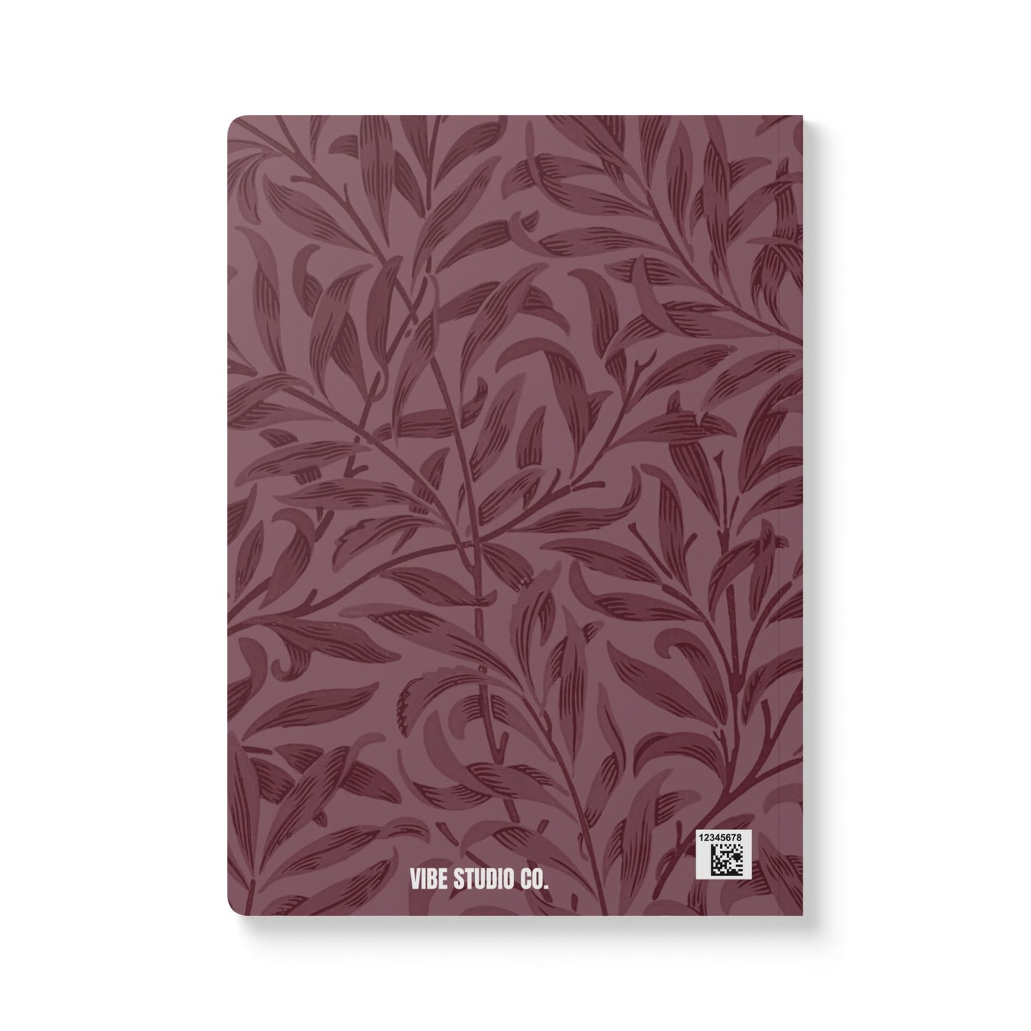 Mauve Leaves A5 Lined Journal Minimal Botanical Notebook | Coordinated Collection