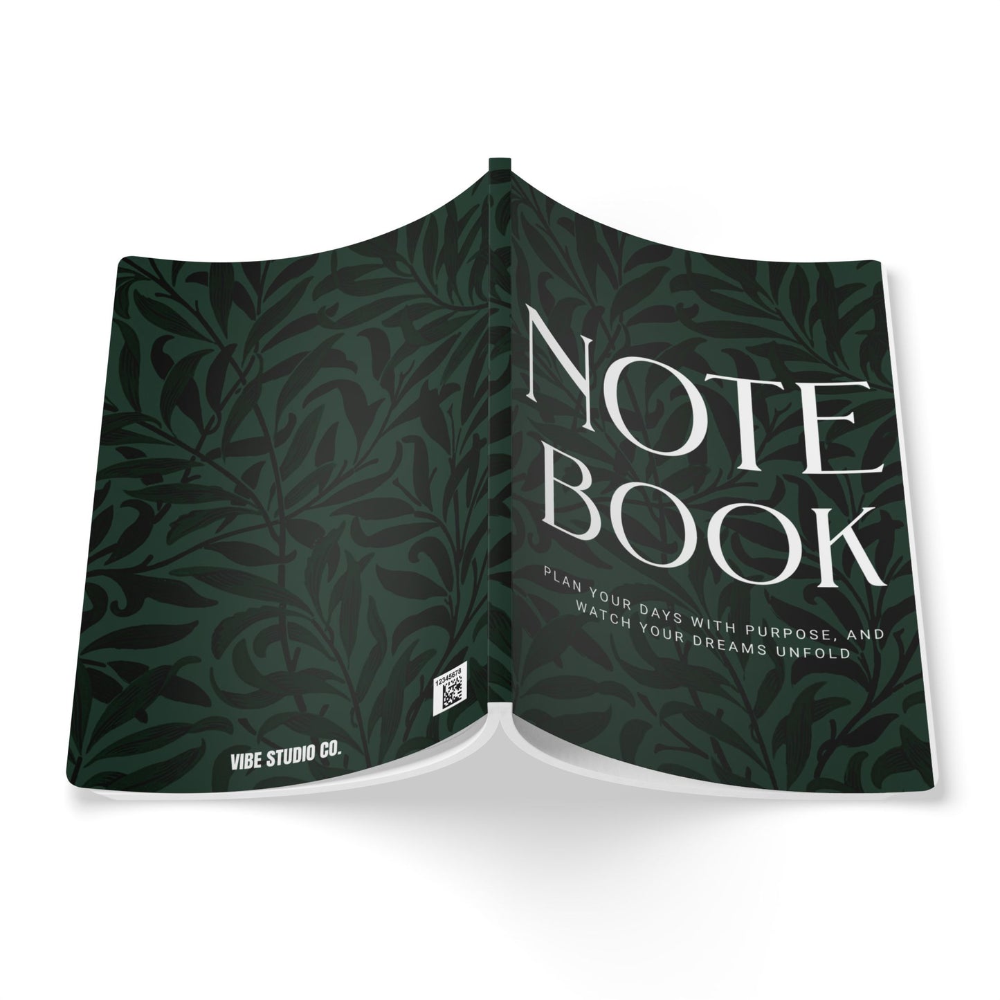 Forrest Leaves A5 Lined Journal Minimal Botanical Notebook | Coordinated Collection