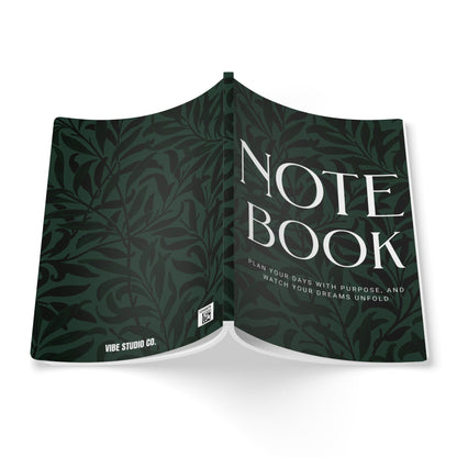 Forrest Leaves A5 Lined Journal Minimal Botanical Notebook | Coordinated Collection