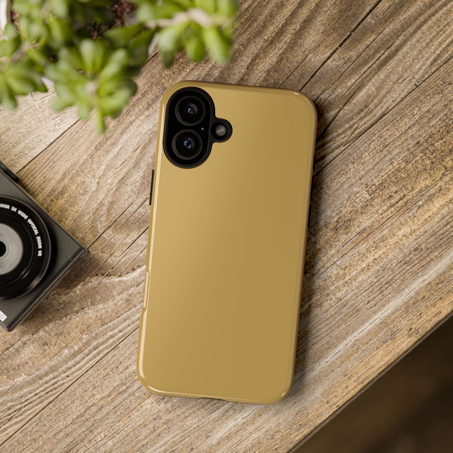 Muted Gold Tough Cell Phone Case Matte or Glossy Protective Case iPhone Samsung