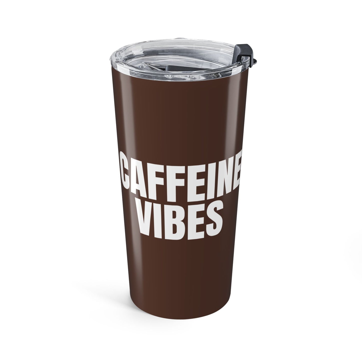 Chocolate Brown Caffeine Vibes 20oz Stainless Steel Tumbler | Color Coordinated Collection