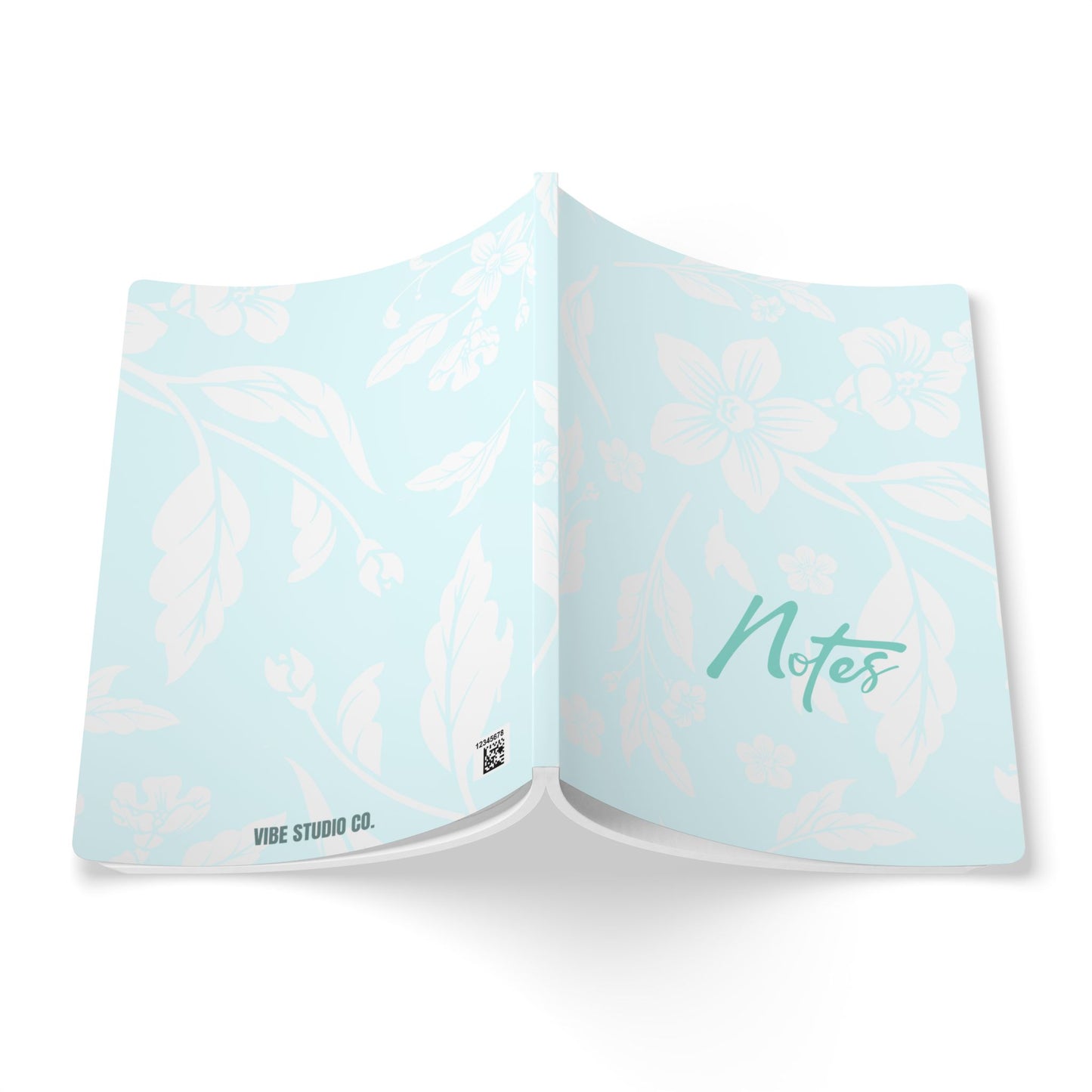 Ocean Blue Floral A5 Lined Journal Coordinated Collection