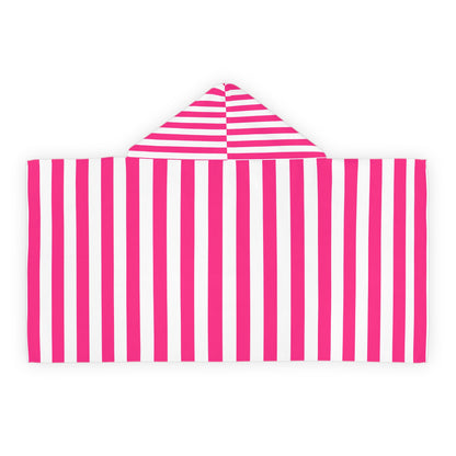 Pink Stripe Baby/Kid Hooded Towel Pink Bath Towel