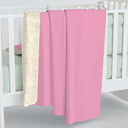 Light Pink Sherpa Fleece Blanket Cozy Plush Throw 3 Sizes Soft Warm Blanket