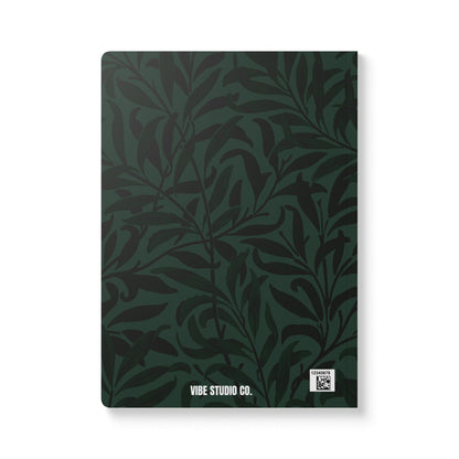 Forrest Leaves A5 Lined Journal Minimal Botanical Notebook | Coordinated Collection