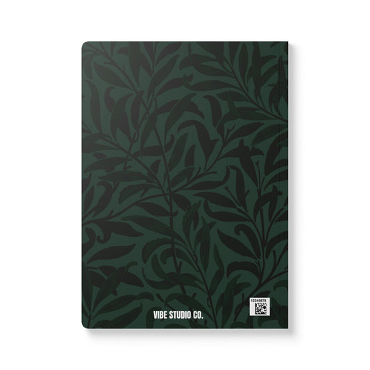 Forrest Leaves A5 Lined Journal Minimal Botanical Notebook | Coordinated Collection