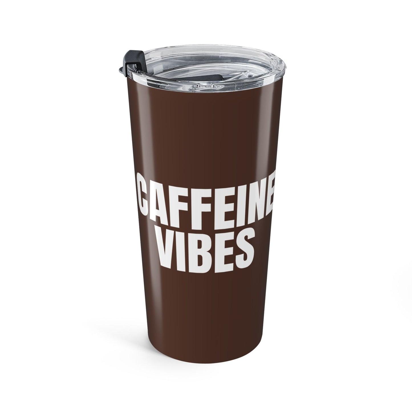Chocolate Brown Caffeine Vibes 20oz Stainless Steel Tumbler | Color Coordinated Collection