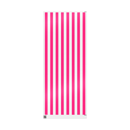 Pink Stripe Wrapping Paper, Matte or Glossy (3 Sizes)