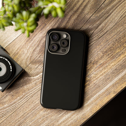 Black Tough Cell Phone Case Matte or Glossy Protective Case iPhone Samsung
