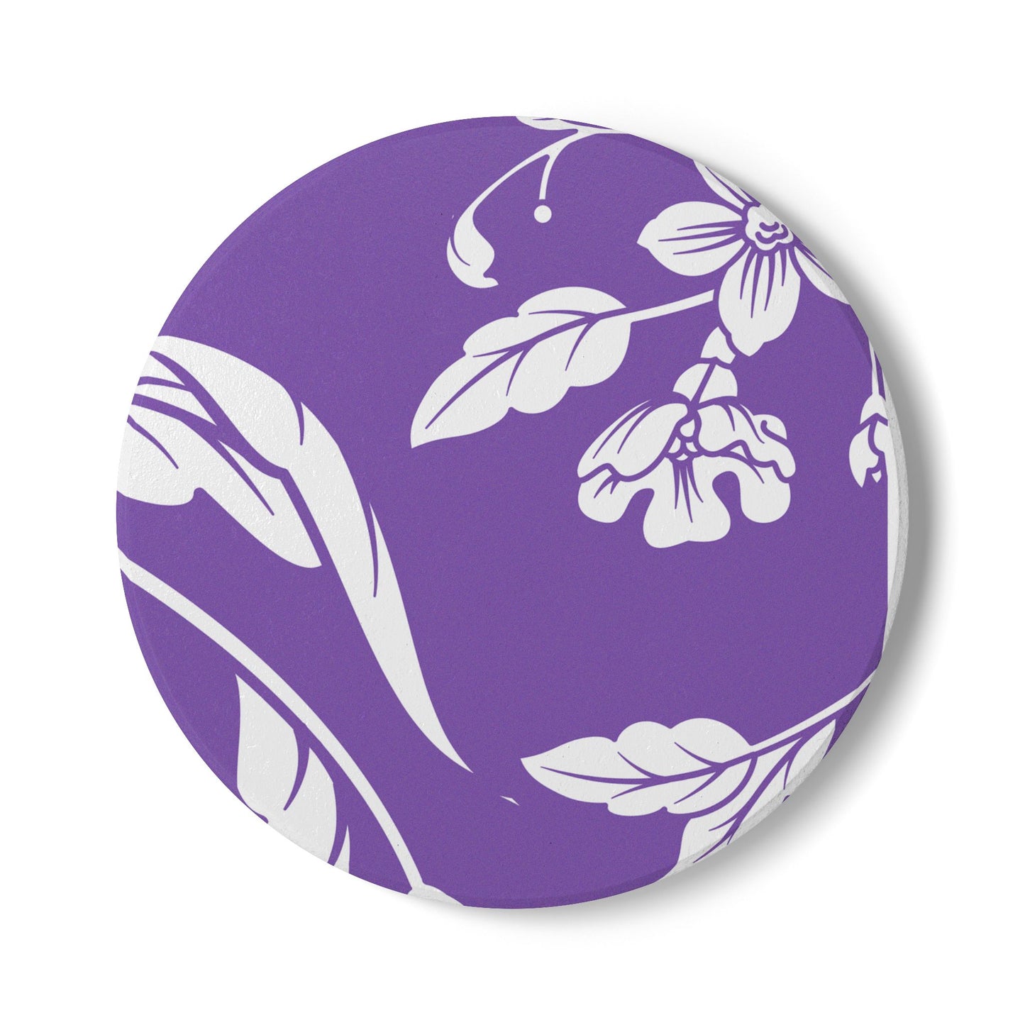Purple Floral Ceramic Coaster Coordinated Collection