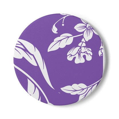 Purple Floral Ceramic Coaster Coordinated Collection