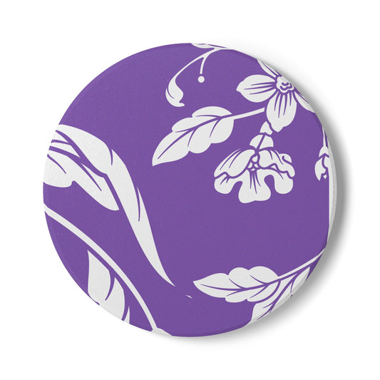Purple Floral Ceramic Coaster Coordinated Collection