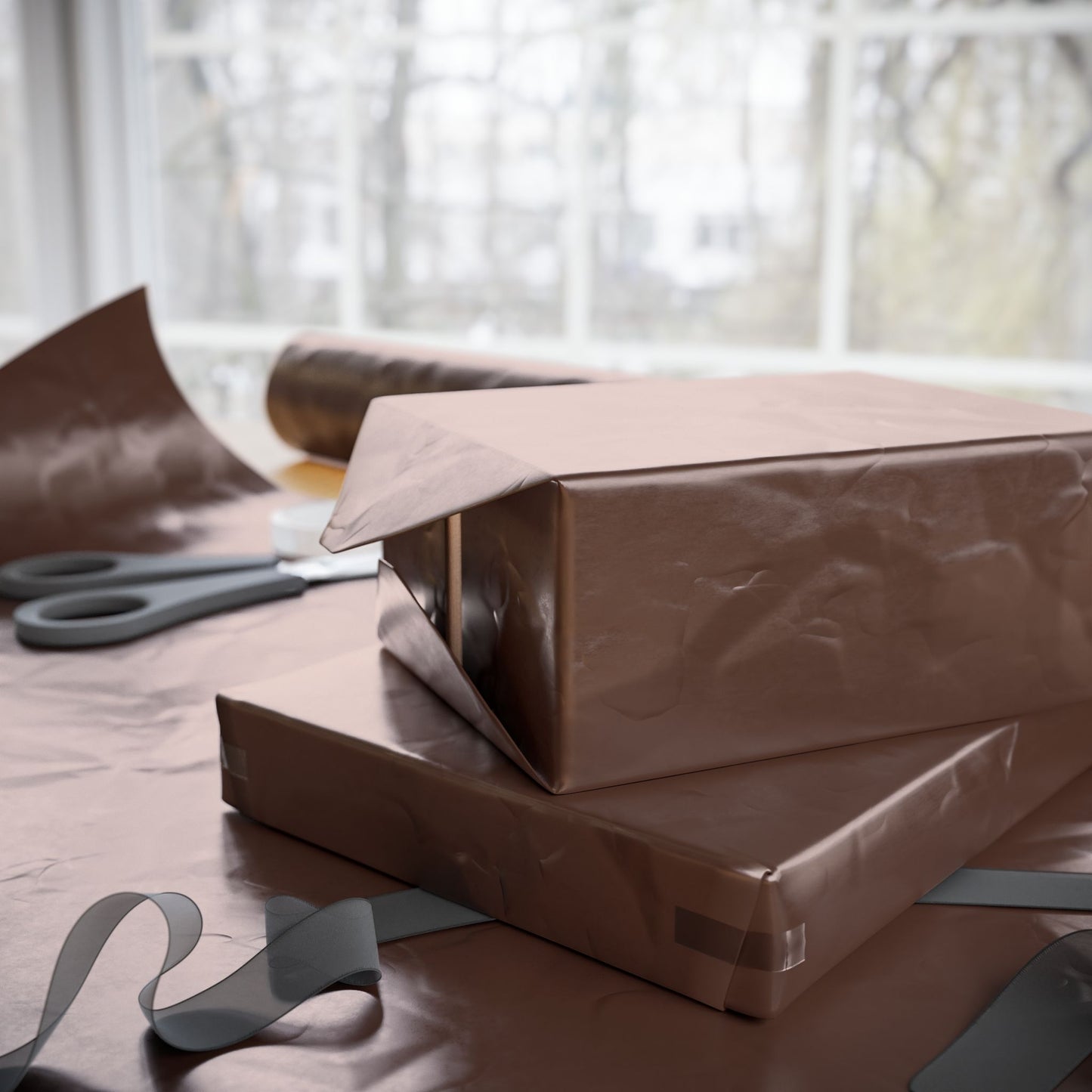 Chocolate Brown Wrapping Paper Matte or Glossy Gift Wrap 3 Sizes Fine Art Paper