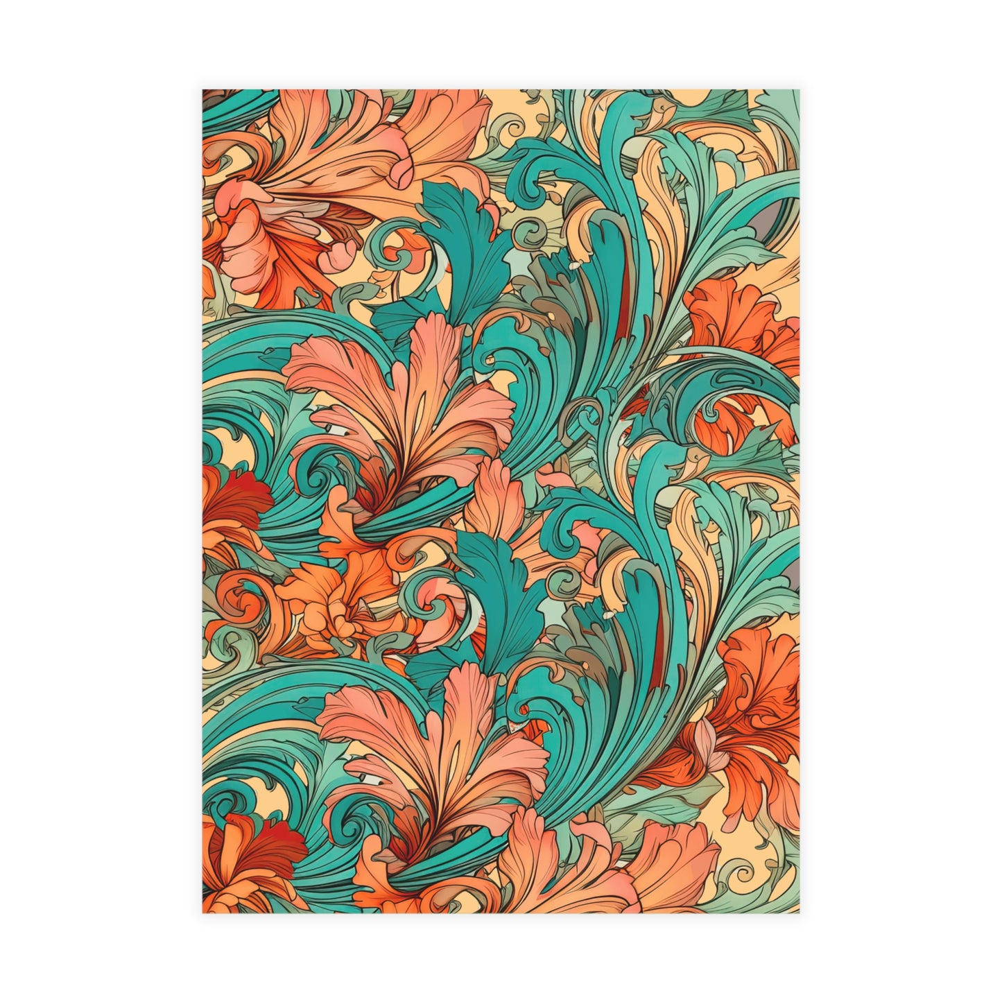 Coral Flourish Postcards Botanical Floral Postcard Set