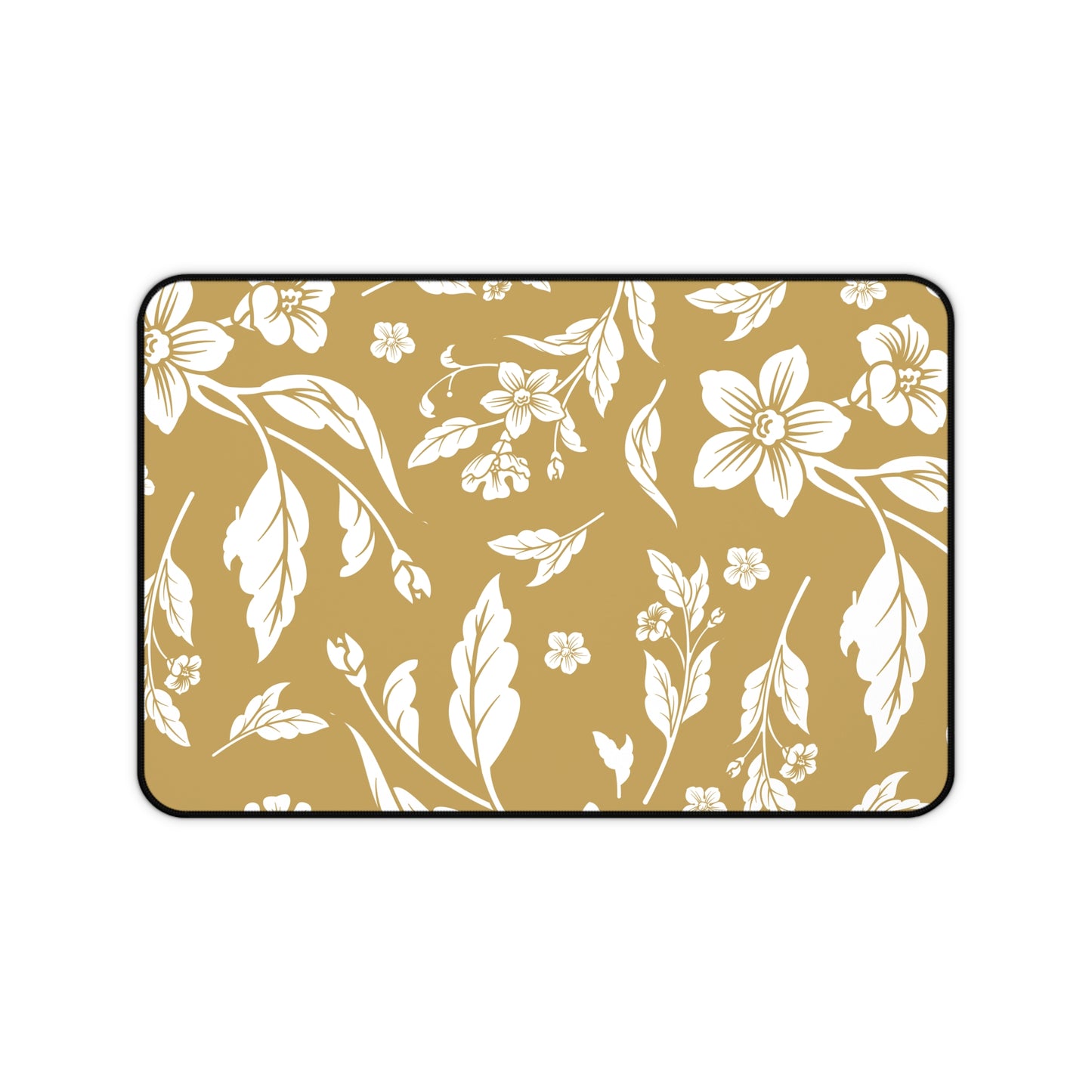 Muted Gold Floral Desk Pad (12x18, 12x22 or 16x32)