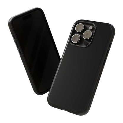 Black Tough Cell Phone Case Matte or Glossy Protective Case iPhone Samsung