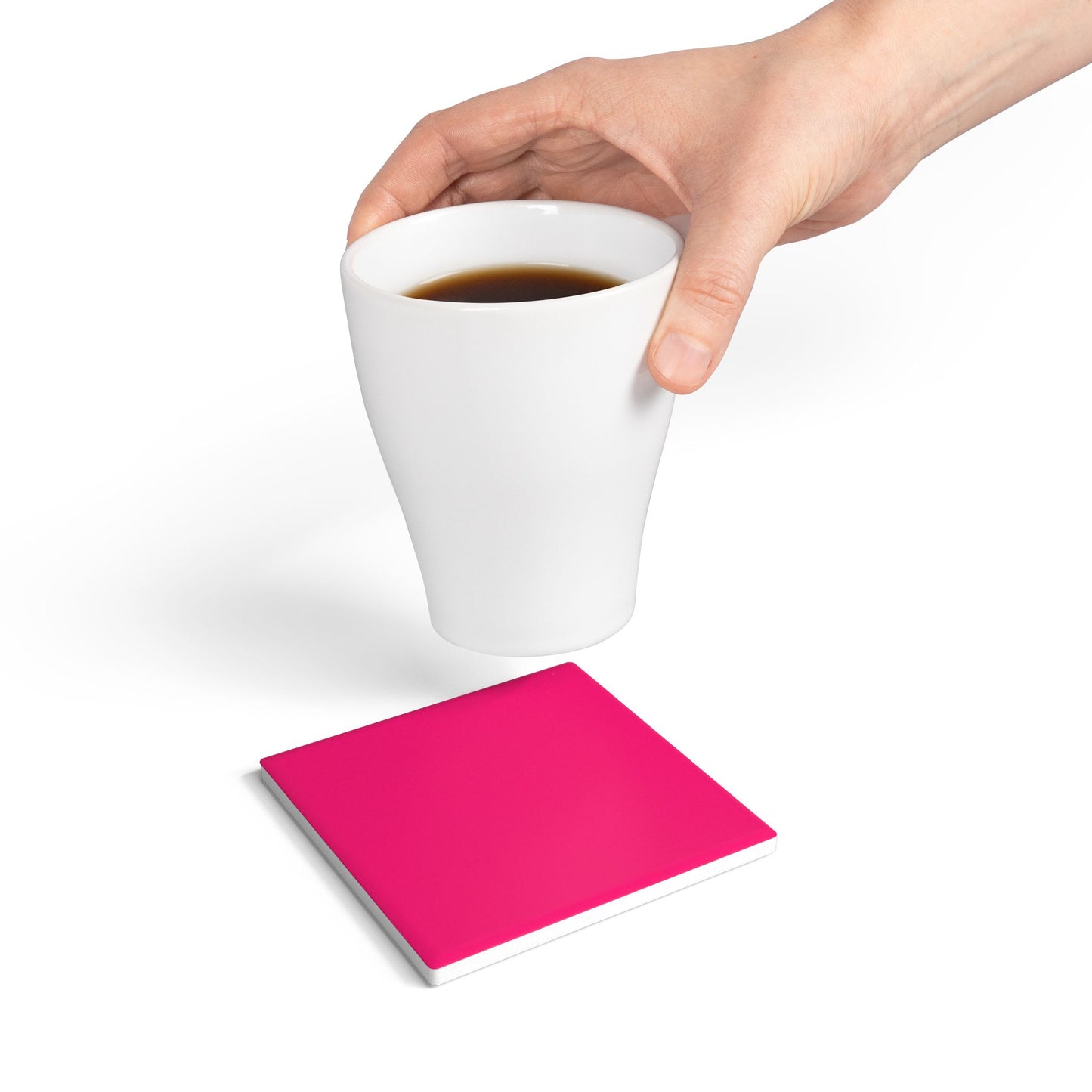 Pink  Ceramic Coaster Round or Square | Coordinated Collection
