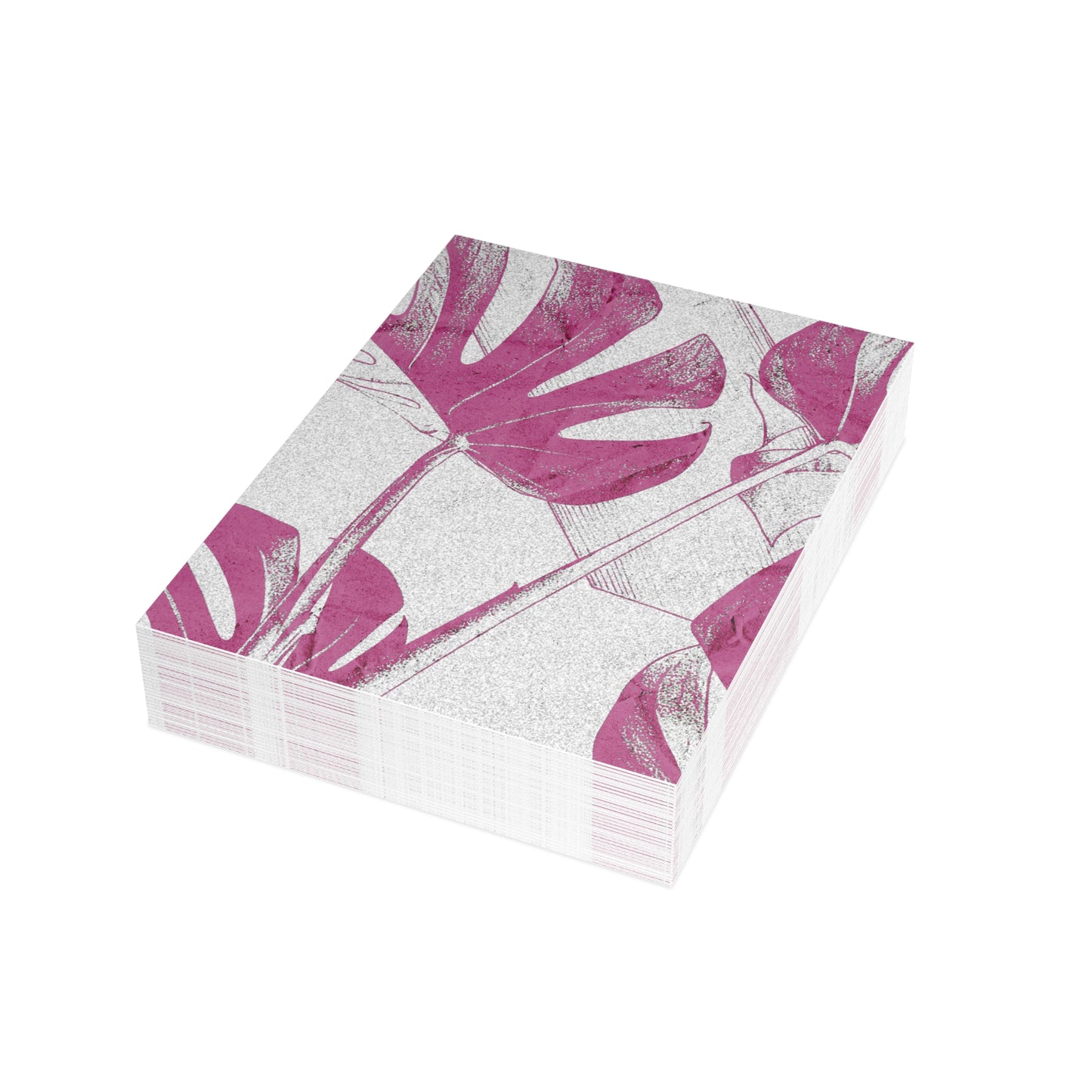 Monstera Leaf Lilac Wine Postcards